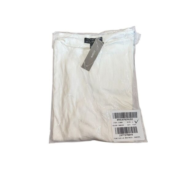 NWT J CREW Fine rib boatneck top in Ivory - Picture 7 of 7
